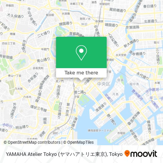 YAMAHA Atelier Tokyo (ヤマハアトリエ東京) map