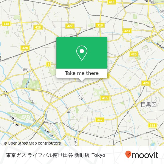 東京ガス ライフバル南世田谷 新町店 map