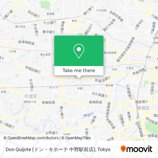 Don Quijote (ドン・キホーテ 中野駅前店) map