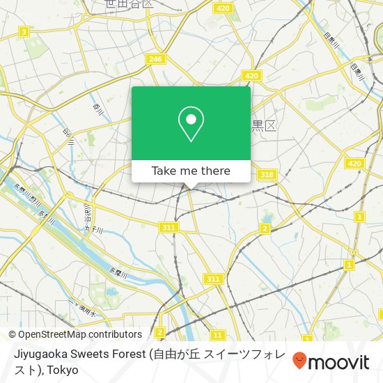 Jiyugaoka Sweets Forest (自由が丘 スイーツフォレスト) map