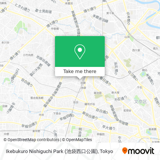 Ikebukuro Nishiguchi Park (池袋西口公園) map