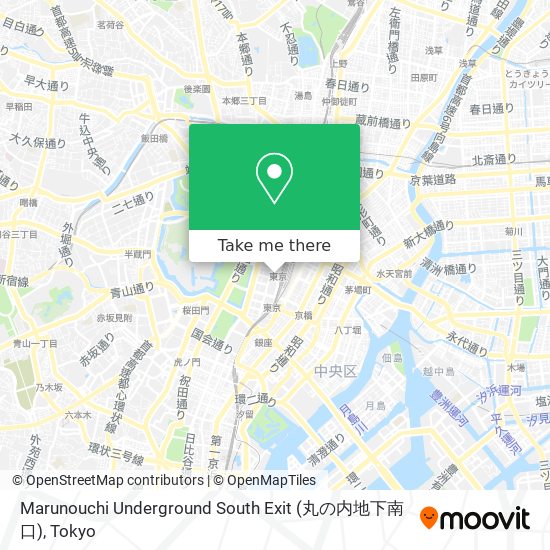 Marunouchi Underground South Exit (丸の内地下南口) map