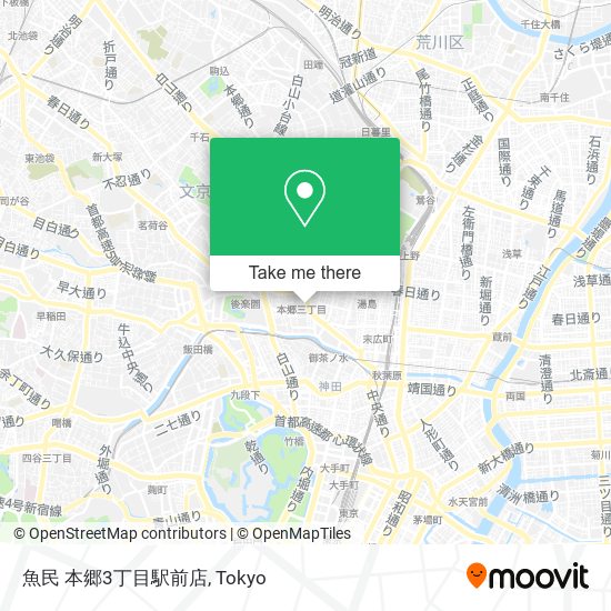 魚民 本郷3丁目駅前店 map