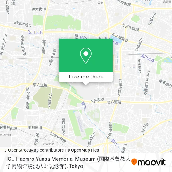 ICU Hachiro Yuasa Memorial Museum (国際基督教大学博物館湯浅八郎記念館) map