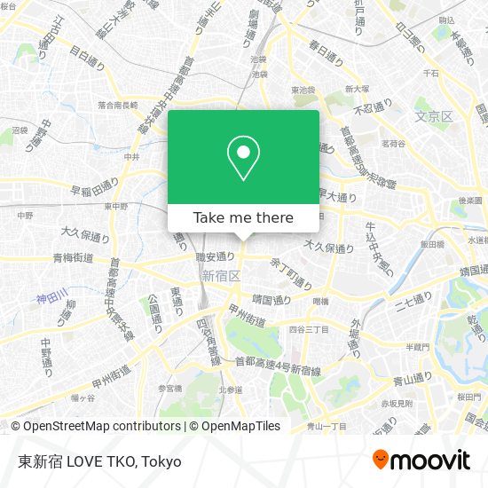 東新宿 LOVE TKO map