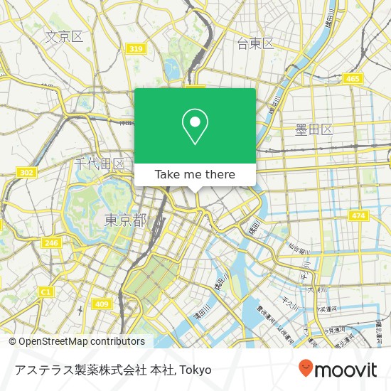 アステラス製薬株式会社 本社 map
