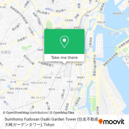 Sumitomo Fudosan Osaki Garden Tower (住友不動産大崎ガーデンタワー) map