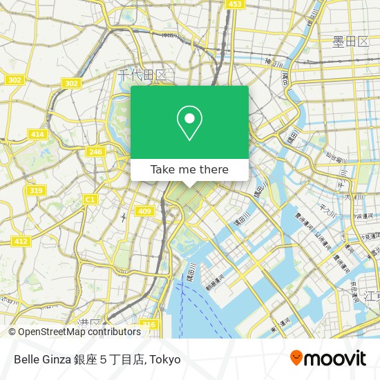 Belle Ginza  銀座５丁目店 map