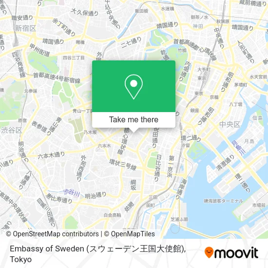 Embassy of Sweden (スウェーデン王国大使館) map