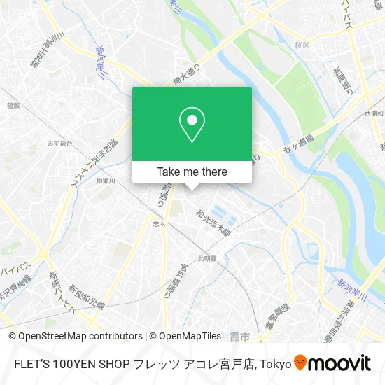 FLET'S 100 Yen Shop Accole Miyato Store map