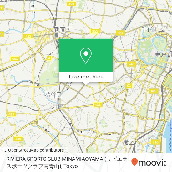 RIVIERA SPORTS CLUB MINAMIAOYAMA (リビエラスポーツクラブ南青山) map