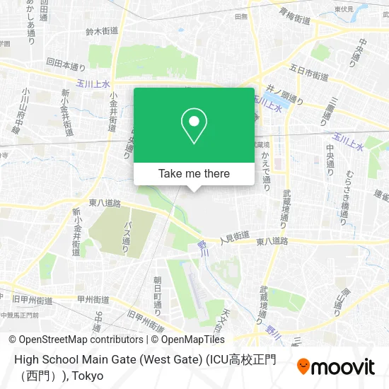 High School Main Gate (West Gate) (ICU高校正門（西門）) map