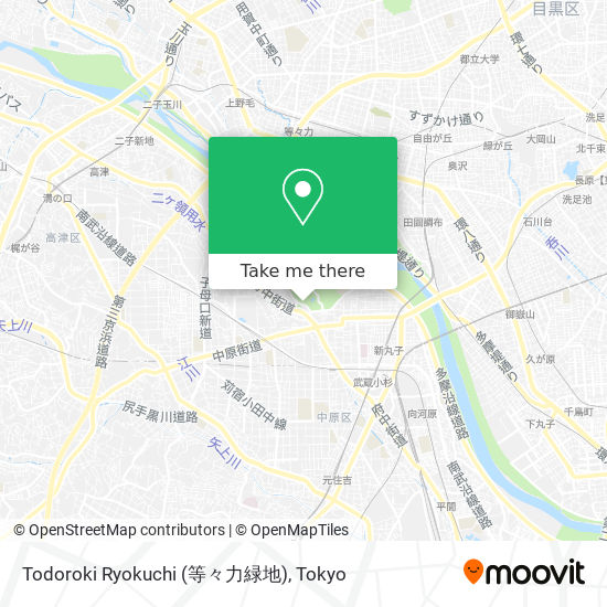 Todoroki Ryokuchi (等々力緑地) map