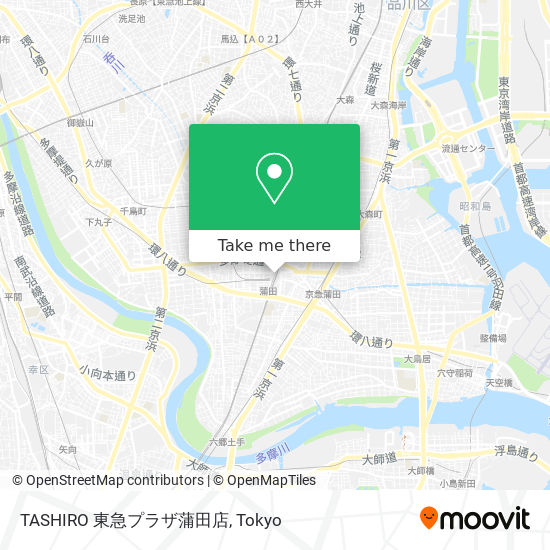 TASHIRO  東急プラザ蒲田店 map