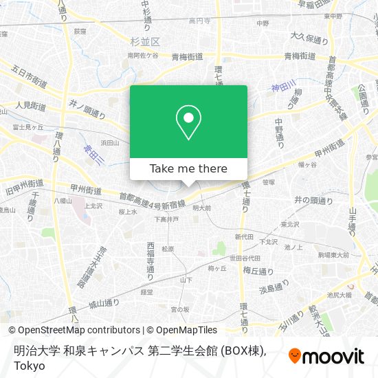 明治大学 和泉キャンパス 第二学生会館 (BOX棟) map