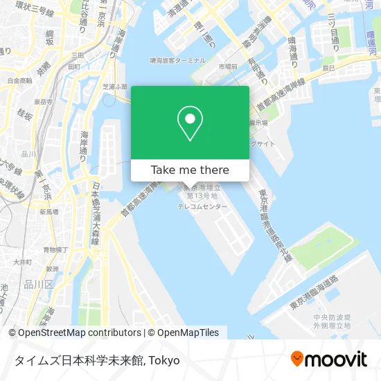 Times Miraikan map