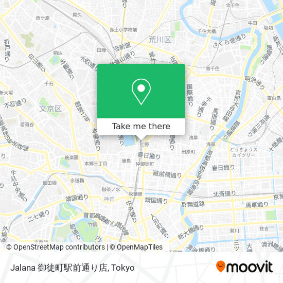Jalana 御徒町駅前通り店 map