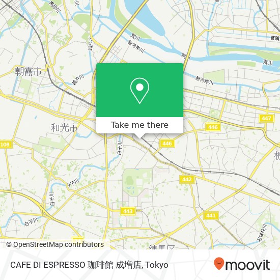 CAFE DI ESPRESSO 珈琲館 成増店 map