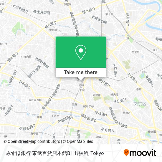 みずほ銀行 東武百貨店本館B1出張所 map