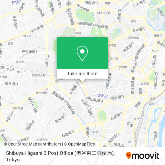 Shibuya-Higashi 2 Post Office (渋谷東二郵便局) map
