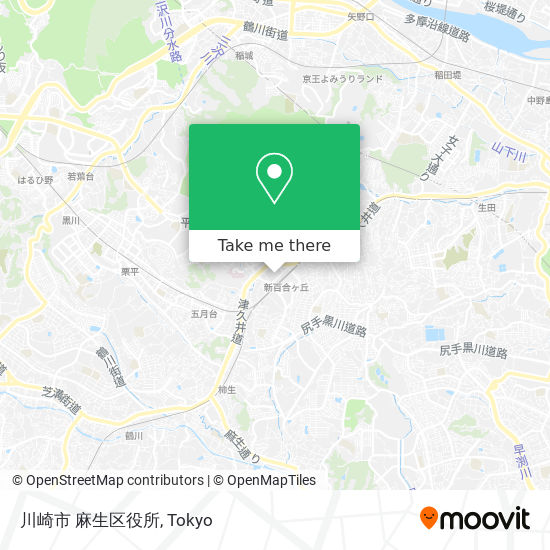 川崎市 麻生区役所 map