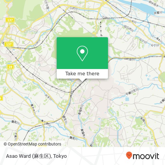 Asao Ward (麻生区) map