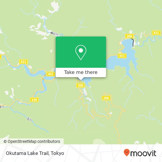 Okutama Lake Trail map