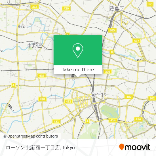 ローソン 北新宿一丁目店 map