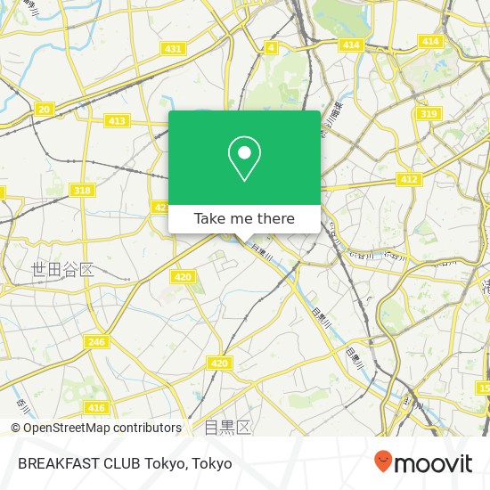BREAKFAST CLUB Tokyo map