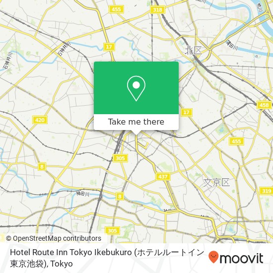 Hotel Route Inn Tokyo Ikebukuro (ホテルルートイン東京池袋) map