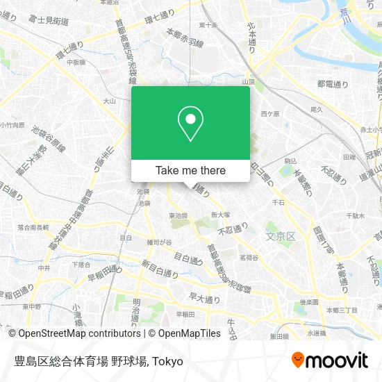 豊島区総合体育場 野球場 map