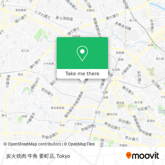 炭火焼肉 牛角 要町店 map