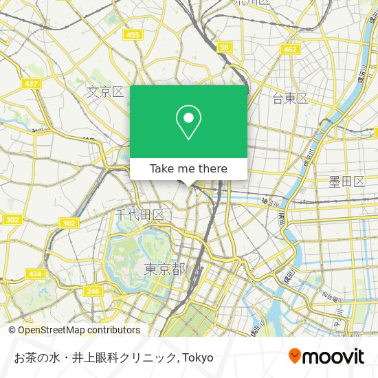 怎樣搭巴士或地鐵去文京区的お茶の水 井上眼科クリニック