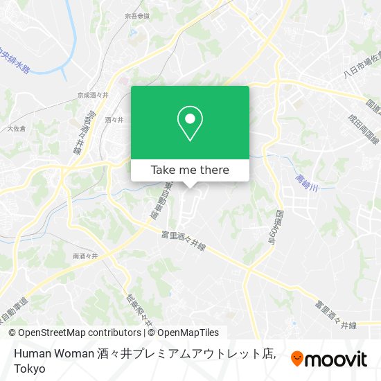 Human Woman 酒々井プレミアムアウトレット店 map