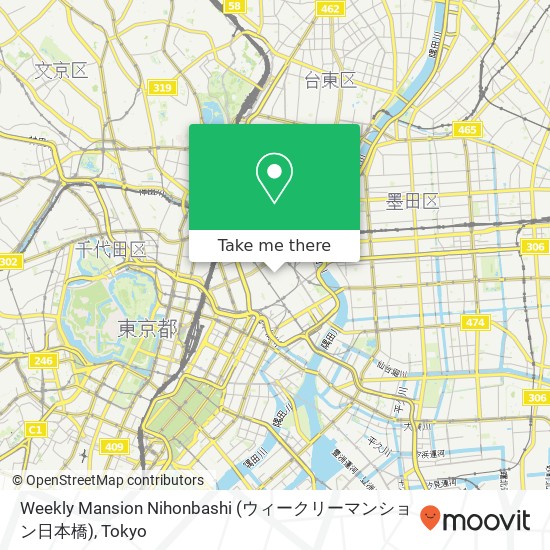 Weekly Mansion Nihonbashi (ウィークリーマンション日本橋) map