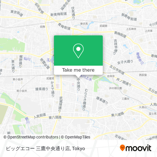 ビッグエコー 三鷹中央通り店 map