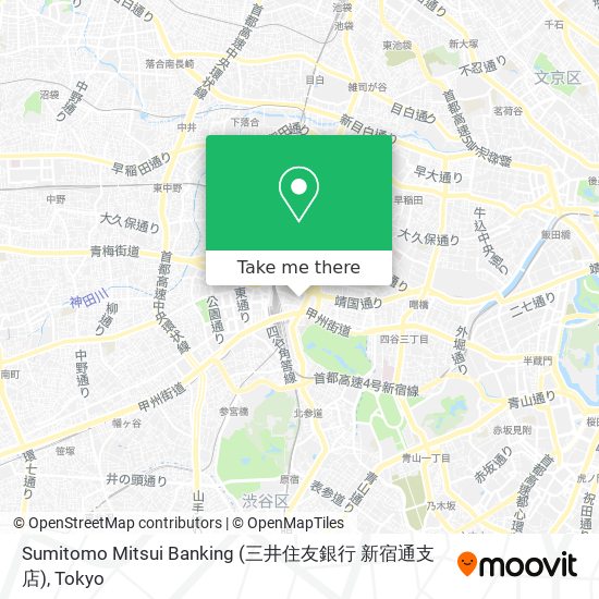 怎樣搭地鐵或巴士去新宿区的sumitomo Mitsui Banking 三井住友銀行新宿通支店 Moovit