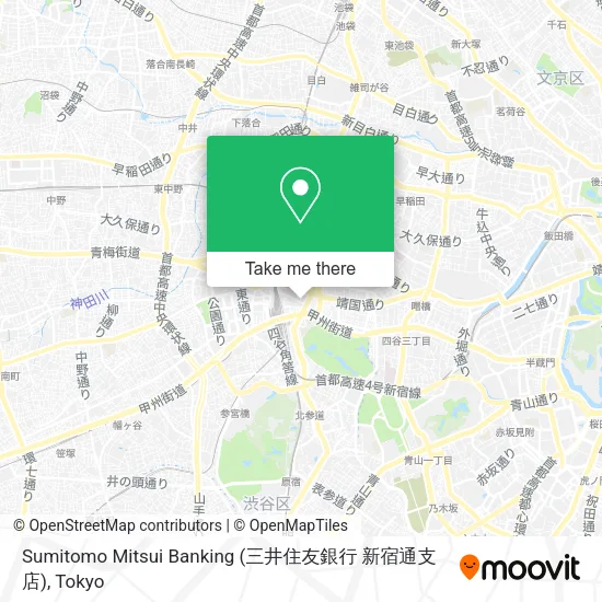 Sumitomo Mitsui Banking (三井住友銀行 新宿通支店) map