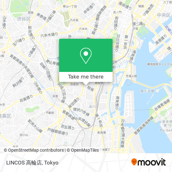 LINCOS 高輪店 map