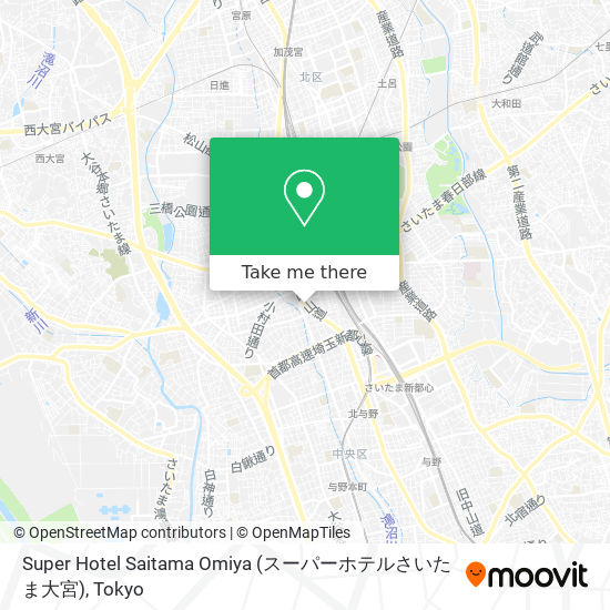 Super Hotel Saitama Omiya (スーパーホテルさいたま大宮) map