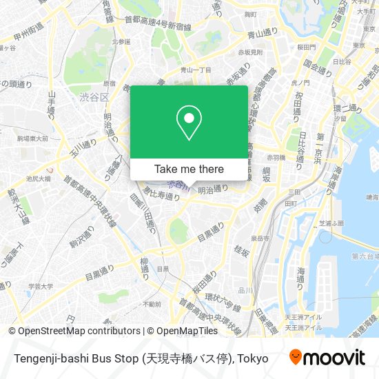 Tengenji-bashi Bus Stop (天現寺橋バス停) map