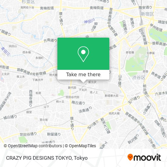 CRAZY PIG DESIGNS TOKYO map