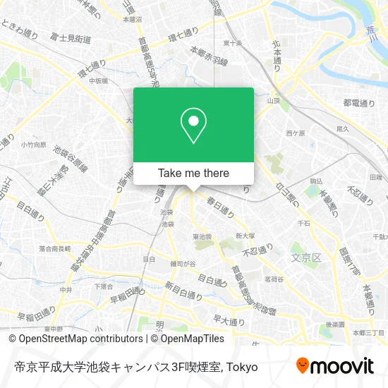 帝京平成大学池袋キャンパス3F喫煙室 map