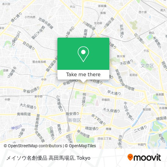 メイソウ名創優品 高田馬場店 map