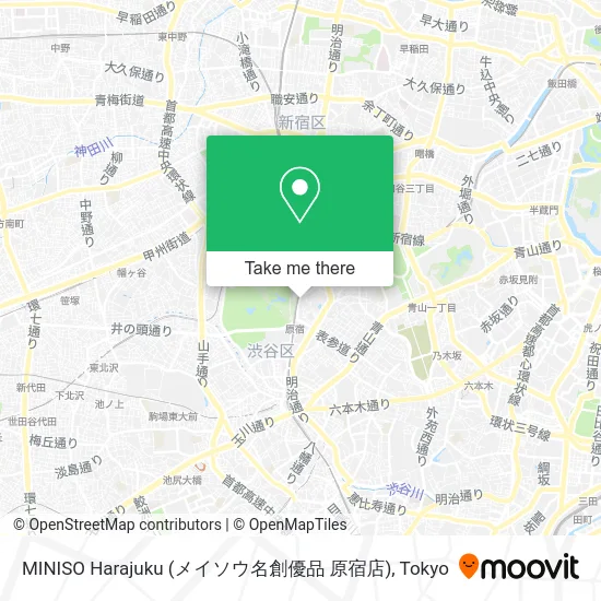 MINISO Harajuku (メイソウ名創優品 原宿店) map