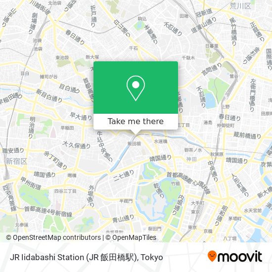 JR Iidabashi Station (JR 飯田橋駅) map
