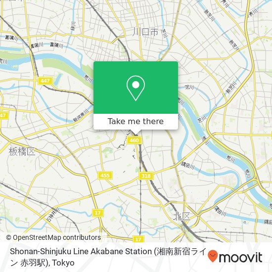 Shonan-Shinjuku Line Akabane Station (湘南新宿ライン 赤羽駅) map