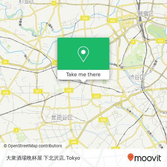 大衆酒場晩杯屋 下北沢店 map