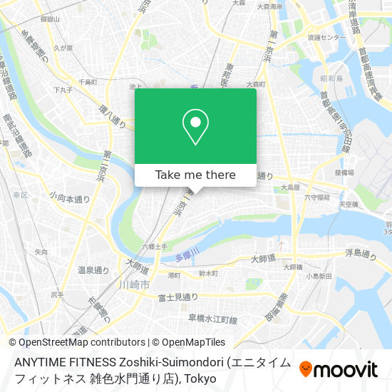 ANYTIME FITNESS Zoshiki-Suimondori (エニタイムフィットネス 雑色水門通り店) map