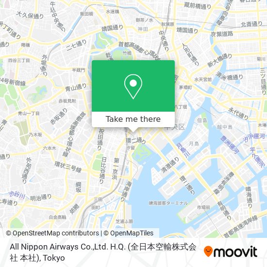 All Nippon Airways Co.,Ltd. H.Q. (全日本空輸株式会社 本社) map